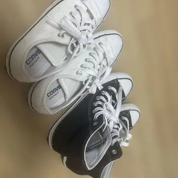 CONVERSE ALL STAR REACT 화이트 & 블랙 세트