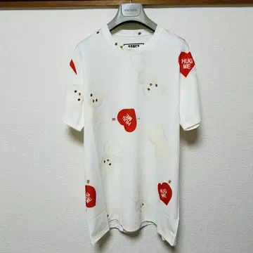 허니시나몬 곰과 하트가 들어간 반팔 미니 원피스 시나몬 군