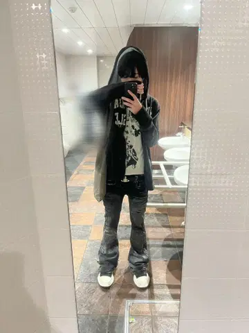 archive 블랙 풀 집업 후드티