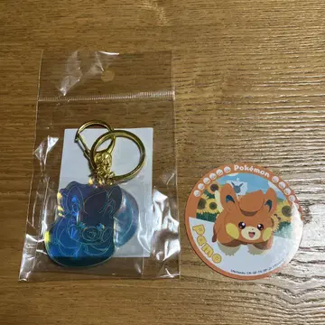 포켓몬 남코 오리지널 굿즈 2줄 키링 상 반짝반짝 스티커 상 파모