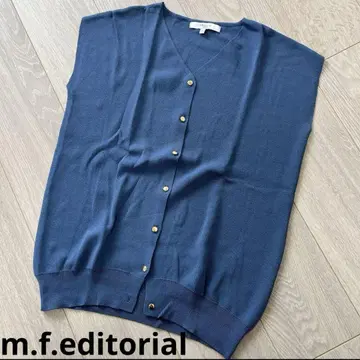 m.f.editorial 네이비 슬리브리스 스웨터 F 사이즈