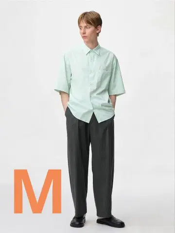 지유 배럴 레그 슬랙스 그레이 M