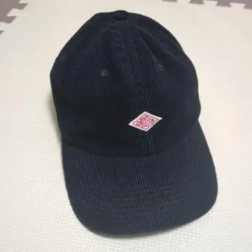 단톤 코듀로이 블랙 캡 빨간색 로고