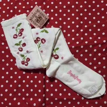 Angelic Pretty 체리 패턴 오버니삭스