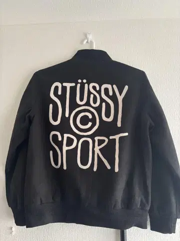 Stuissy 바시티 자켓 블랙 자켓 M