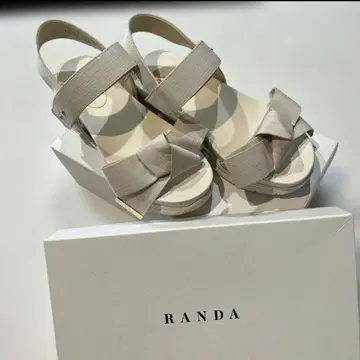 RANDA 베이지 리본 포함 스포츠 샌들