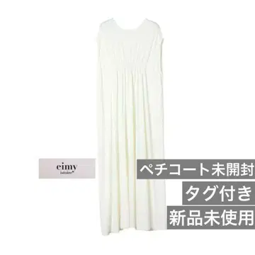 eimyistoire 백산 개더 컷 원피스 화이트
