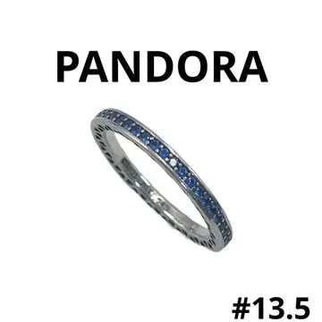 PANDORA 판도라 블루 스톤 반지 실버