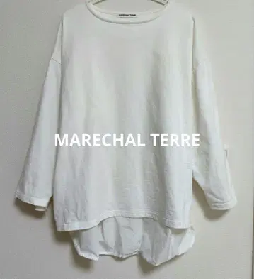 MARECHAL TERRE 돌먼 이소재 상의 8부 길이 화이트
