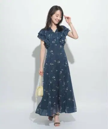 저스길리티 플라워 프린트 프릴 원피스