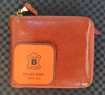 미사용품 BELLIES YORK 접이식 지갑 이탈리아 가죽 유니섹스