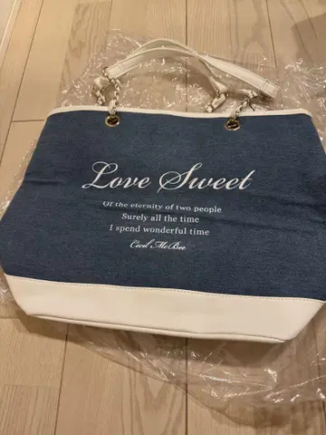 세실 맥비 새상품 데님 토트백 Love Sweet