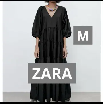 자라 ZARA 티어드 롱 원피스 M