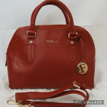 FURLA 빨간색 핸드백 엘레나 새상품급 2way 참 포함