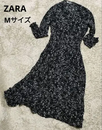 자라 긴팔 롱 원피스 M 사이즈 꽃무늬