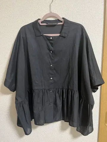mizuiro ind 와이드 개더 셔츠