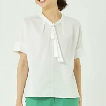 새상품 그린 라벨 후카라이쿠타 턱 보타이 풀오버 티셔츠