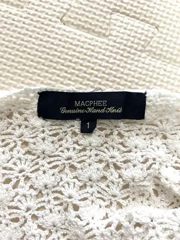 MACPHEE 크로셰 니트 Genuine Hand Knit 7부 소매