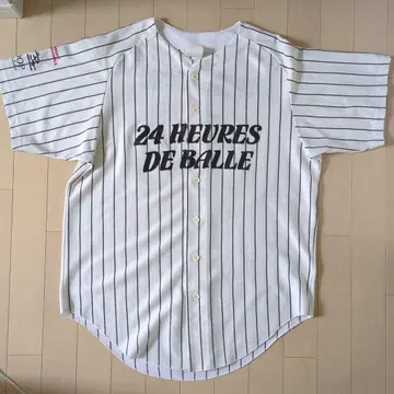 Vintage 캐나다제 베이스볼 셔츠 XL 스트라이프