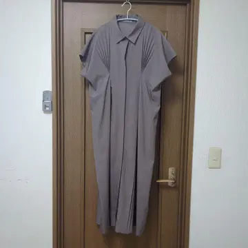 그레이지 프렌치 슬리브 셔츠 원피스