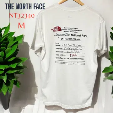 THE NORTH FACE NT32340 M 화이트 티셔츠