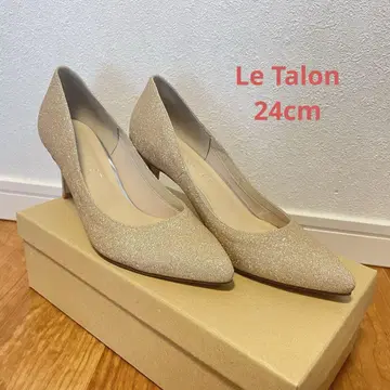 Le Talon 골드 글리터 하이힐 펌프스 24cm 브라이덜 슈즈