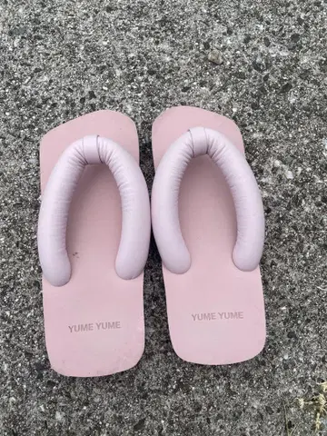 YUME YUME 핑크 플립플랍 샌들, 가방, 박스 포함