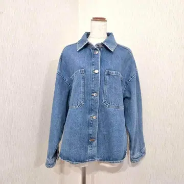 ZARA 자라 오버 사이즈 데님 셔츠 자켓 라이트 블루 (S)