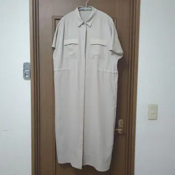 베이지 셔츠 원피스 반팔