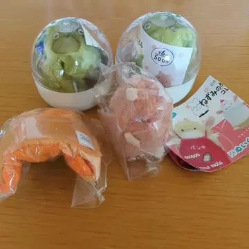 쥐 봉제 인형 & 기구 컬렉션 2 4개 세트 가챠가챠