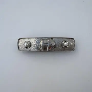 코끼리 디자인 실버 헤어 클립 약 8cm