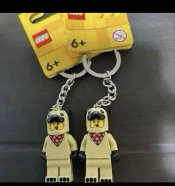 키링 레고 Lego 키체인 미니 피규어 개 퍼그
