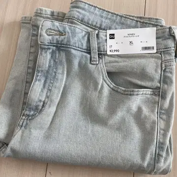 지유 슬림 플레어 청바지 XL
