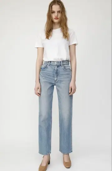 MOUSSY PLAIN JEANS STRAIGHT 하이웨스트 26 사이즈