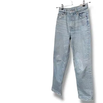 MOUSSY 마우지 라이트 블루 스트레이트 데님 하이 웨스트 23