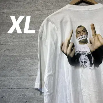 새상품급 길단 00s EMINEM 에미넴 티셔츠 화이트 XL