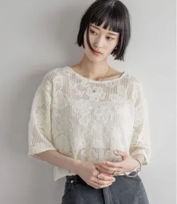 새상품 미사용 로리즈팜 3D 레이스 5S 아이보리