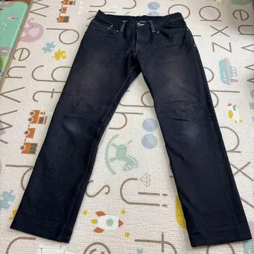 알레그리 데님 팬츠 남성용 스트레치 블루 그레이 L84