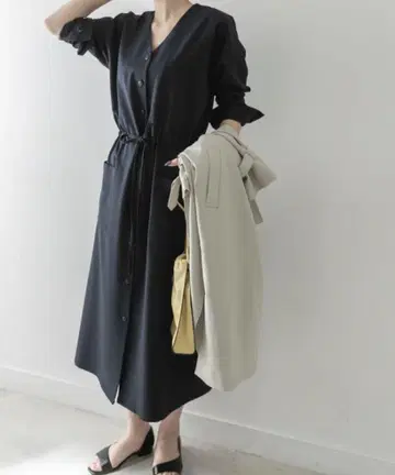 URBAN RESEARCH 다크 그레이 롱 원피스