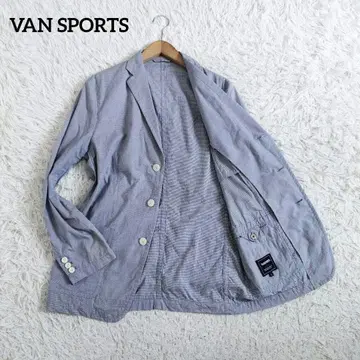 VANSPORTS 테일러드 자켓 썸머 네이비 100% 면 L