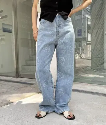 후즈후 갤러리 빈티지 데님 꽃무늬 플라워 여름 데님