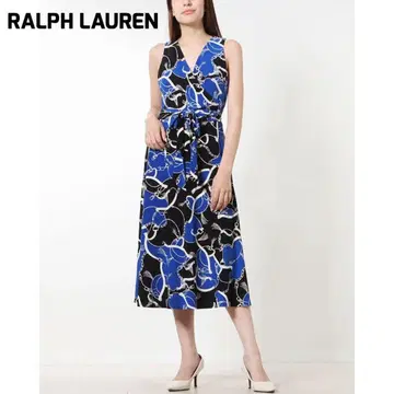 LAUREN RALPH LAUREN 스카프 패턴 원피스 드레스