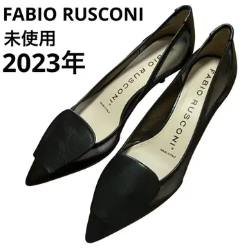 미사용 FABIO RUSCONI 38 포인트 토 튤 펌프스
