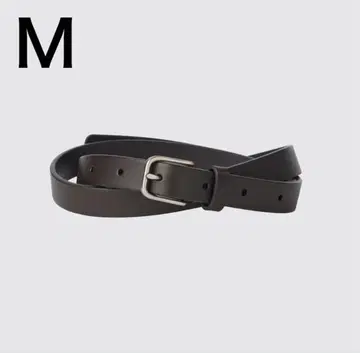 내로우 롱 가죽 벨트 유니클로 U 유니클로 U 다크 브라운 M 사이즈
