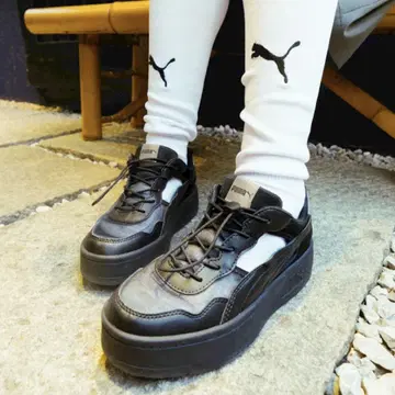 푸마 PUMA 여성용 코트 래리 스카이 뮬 스니커즈 통굽