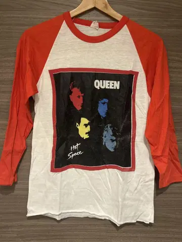 레어 빈티지 QUEEN 래글런 티셔츠 락 밴드 퀸
