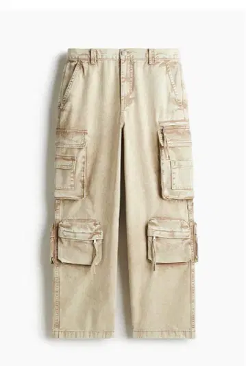 H&M 루즈 카고 데님 와이드 데님