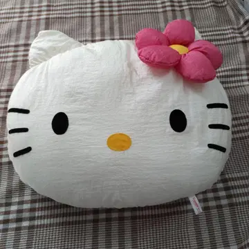 얼굴 꽃 키티 바스락 쿠션