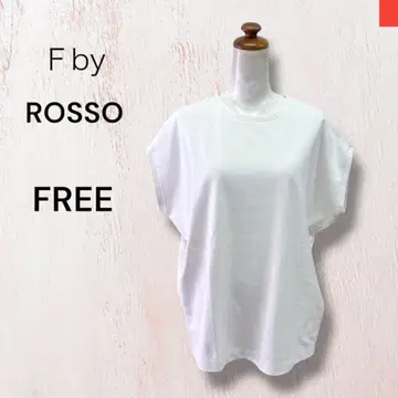 새상품급 어반 리서치 F by ROSSO 프렌치 슬리브 티셔츠 화이트