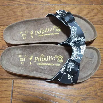 Papillio 블랙 꽃무늬 샌들 버켄스탁
